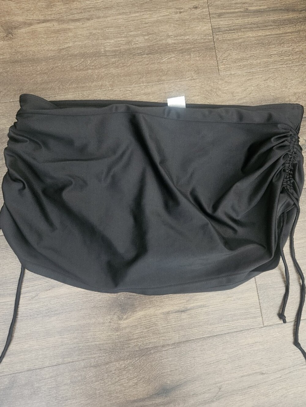 Black Drawstring Swim Skirt - Womens Bottoms